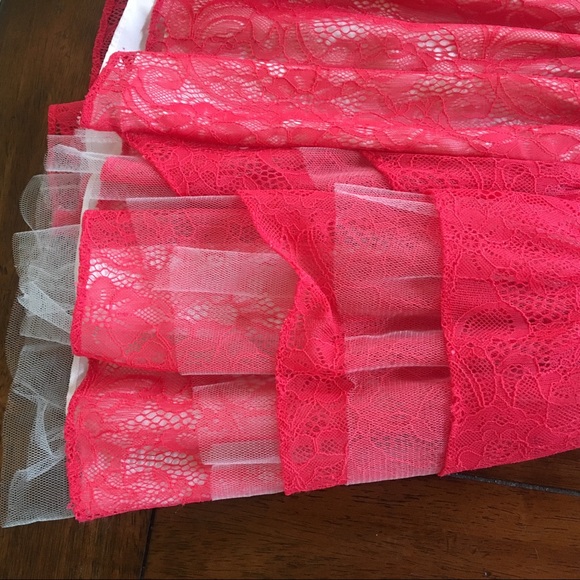 BCBGeneration Red Lace Dress | 0 | NWOT - Picture 5 of 8